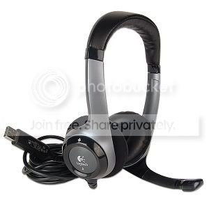 SizzleTwist.com Cheap USB Logitech Gaming PC Headset Microphone VOIP Skype Mic